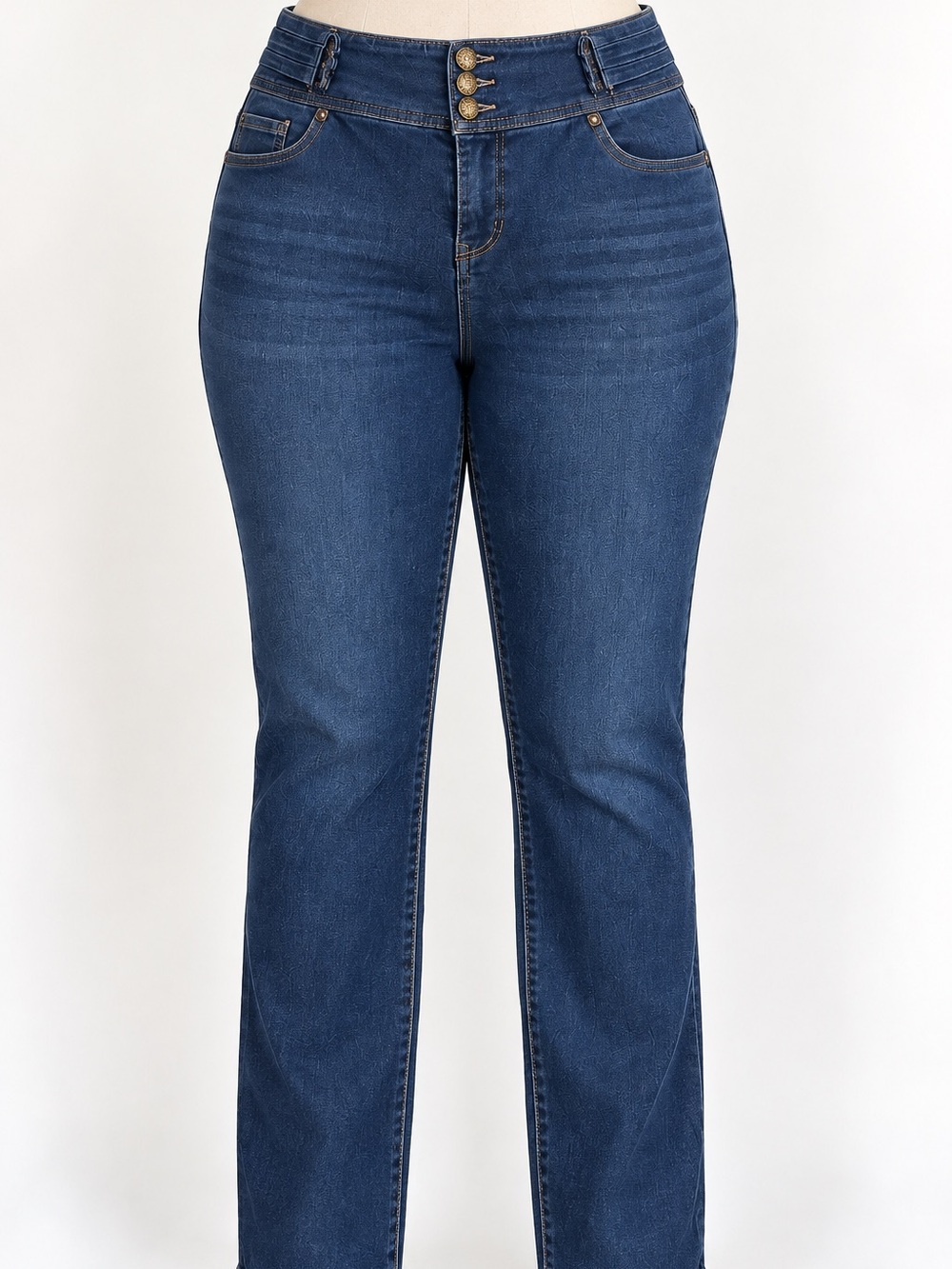 Indigo Fusion Size 20 Stretch Jeans 3 Button Dark Wash